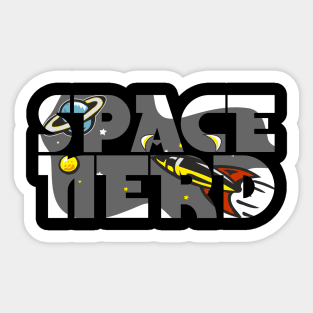 Space nerd old school rocket gift shirt. Sticker